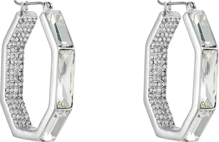 Pavé Octagon Earrings