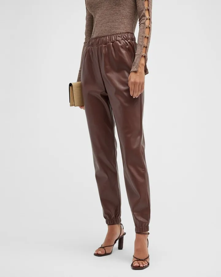 Vegan Leather Joggers