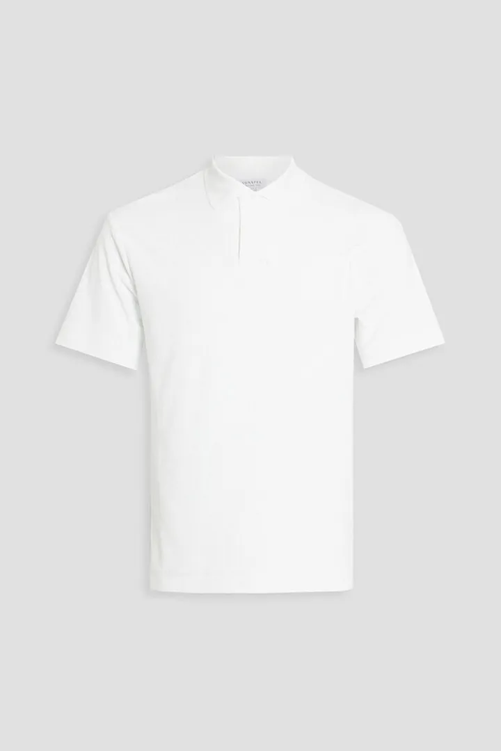 Cotton-terry polo shirt