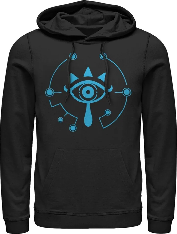 Men's Nintendo Zelda Breath of the Wild Eye Pull Over Hoodie - Black - 3X Large