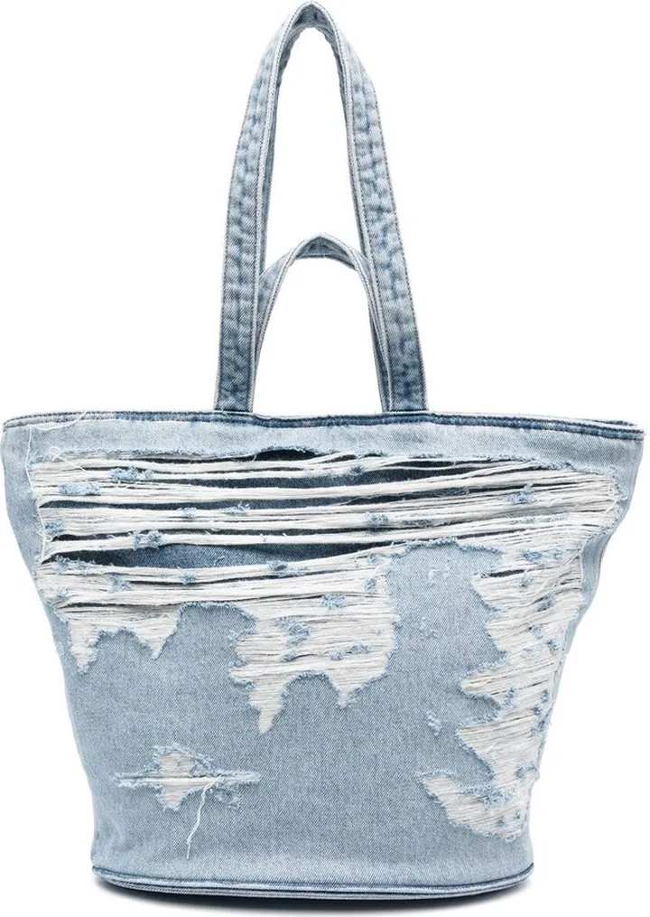 Rip-Detailed Tote Bag