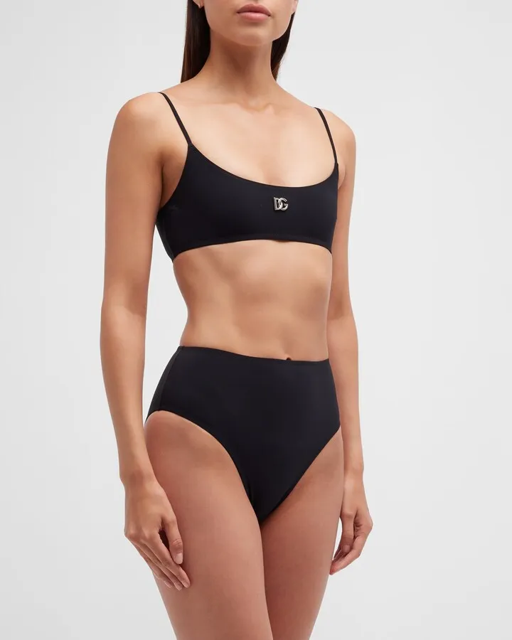 Two-Piece Bralette Bikini Set With DG Logo