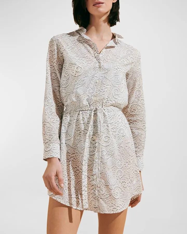 Dentelles Cotton Voile Shirtdress