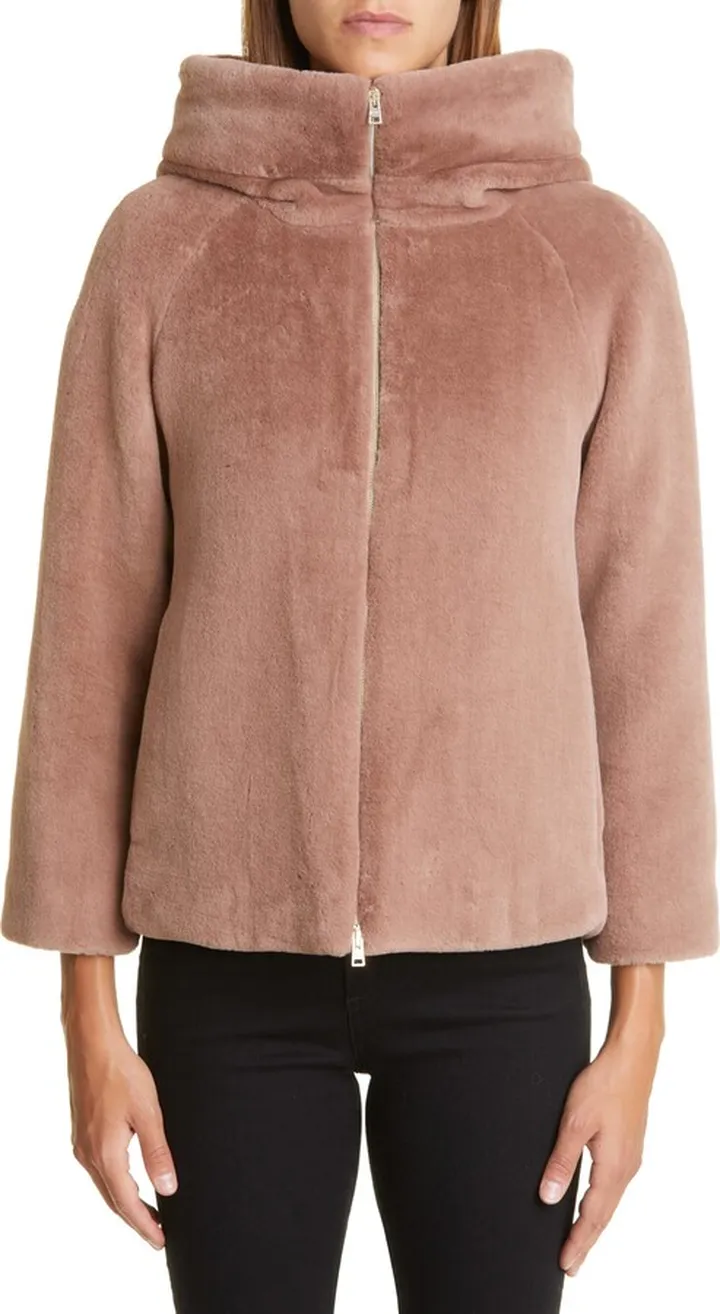 Women's Hooded Faux Fur Jacket