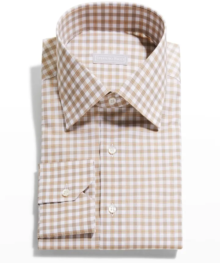 Men's Check Button-Down Shirt