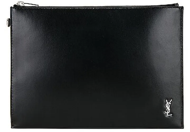 Saint Laurent Zipped Tablet Holder in Black