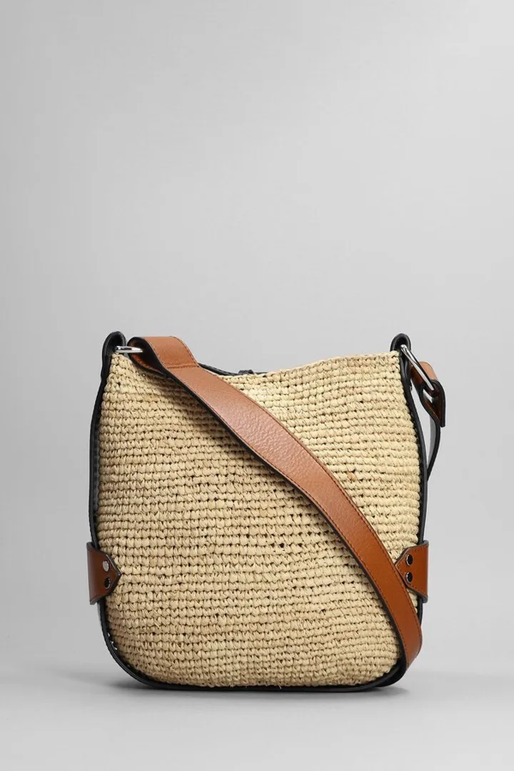 Mini Bayia Shoulder Bag In Beige Silver