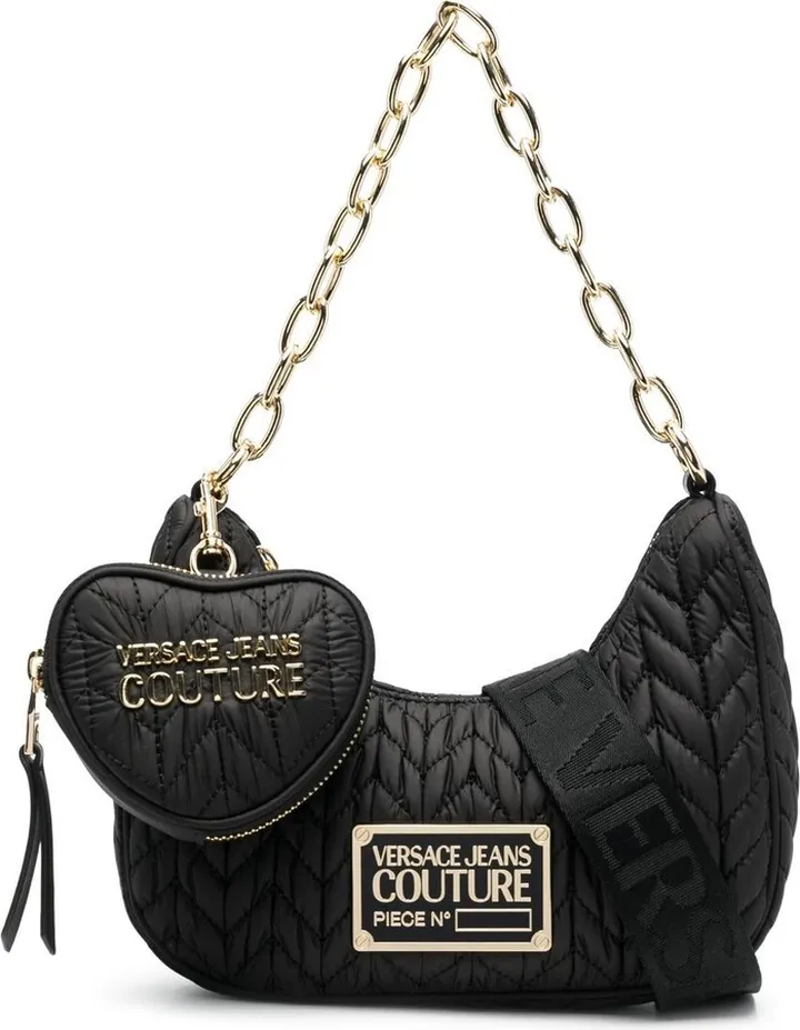 Faux-Leather Matelassé Shoulder Bag