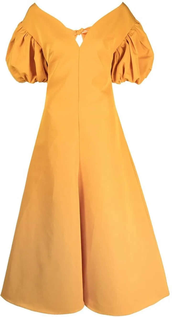 Short Puff Sleeves Gown