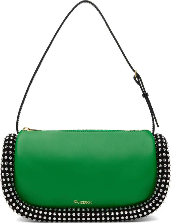 JW Anderson Green Bumper 15 Crystal Bag