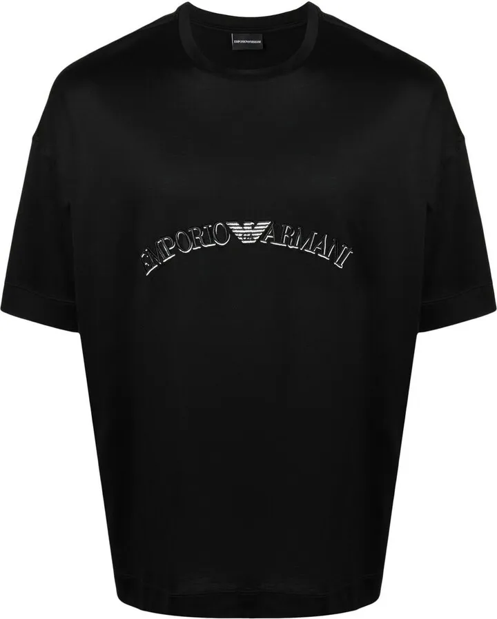 logo-embroidered T-shirt