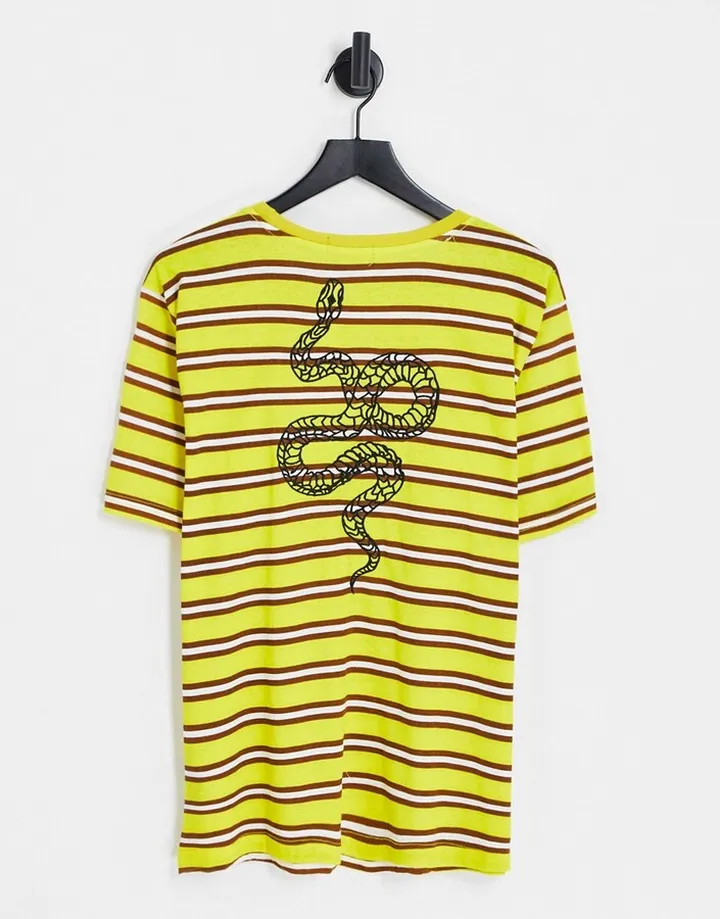 Bolongaro Trevor striped T-shirt in brown
