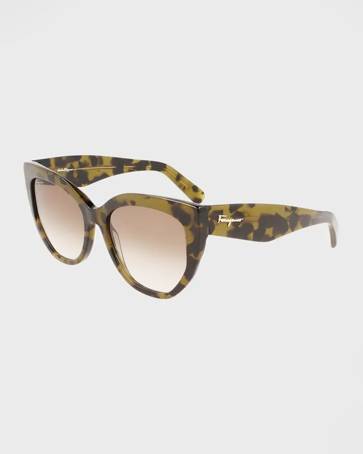 Classic Logo Acetate Cat-Eye Sunglasses
