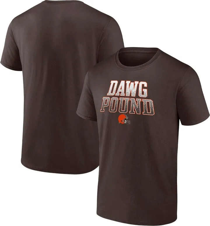 Men's Fanatics Branded Brown Cleveland Browns Dawg Pound Heavy Hitter T-shirt