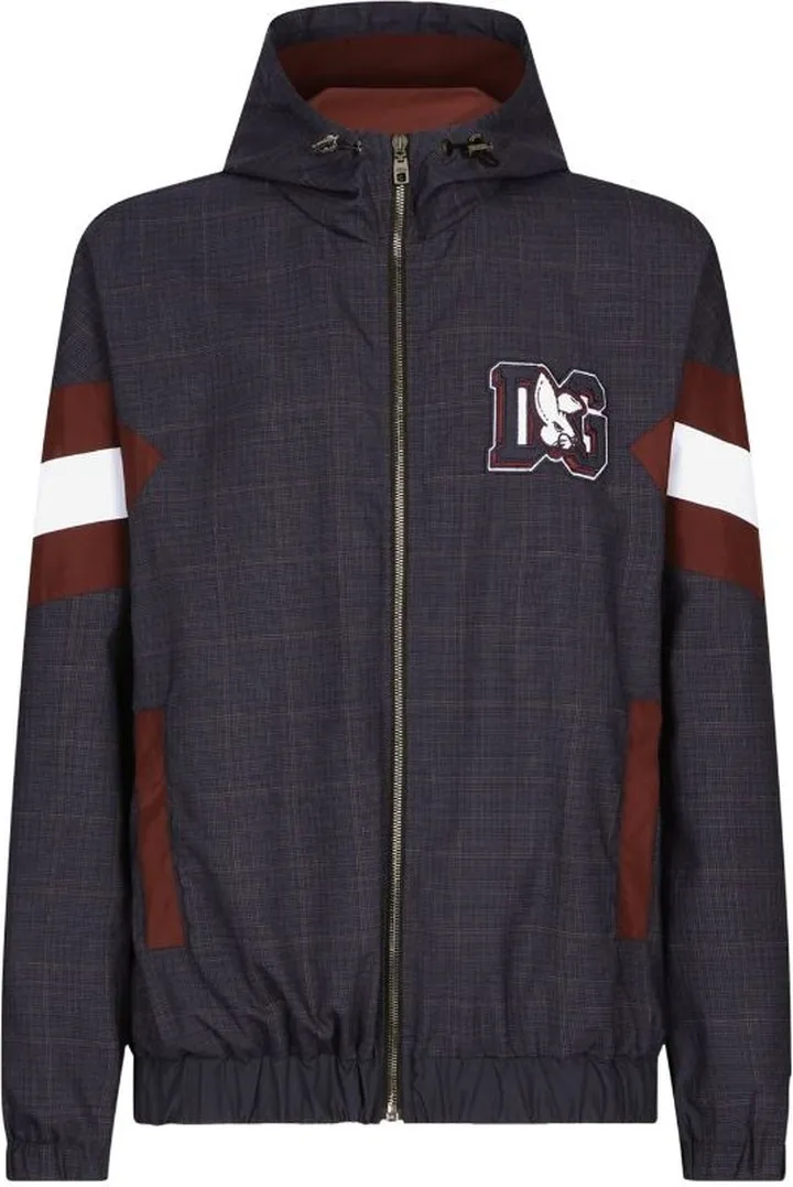 Dolce & Gabbana Checked Wool Bomber Jacket