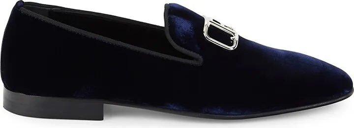 Logo Suede Smoking Slippers