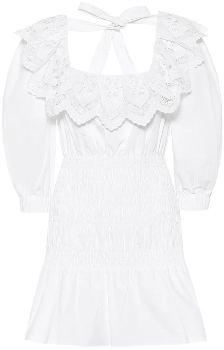 Cotton-poplin minidress