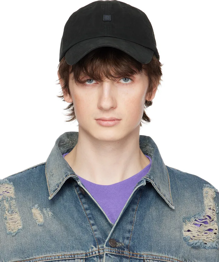 Acne Studios Black Patch Cap