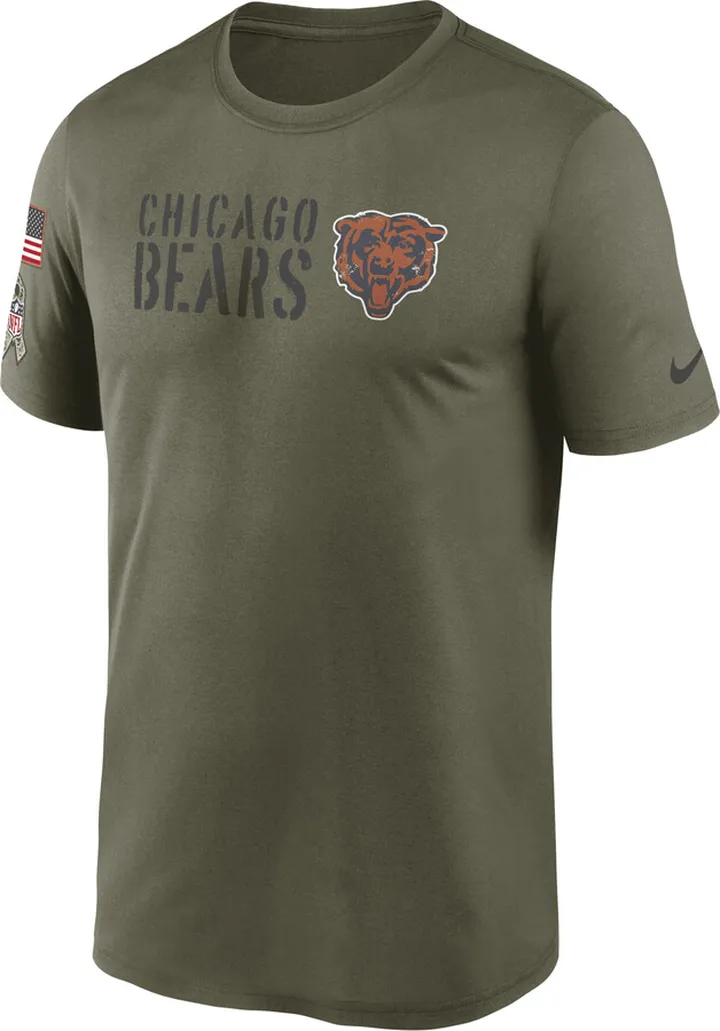 Nike Men's Dri-FIT Salute to Service Legend (NFL Chicago Bears) T-Shirt in Brown