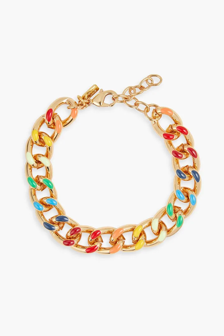 Gold-tone enamel bracelet