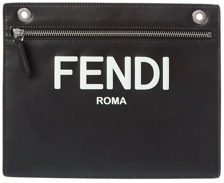 Fendi Peekaboo Pocket Leather Pouch