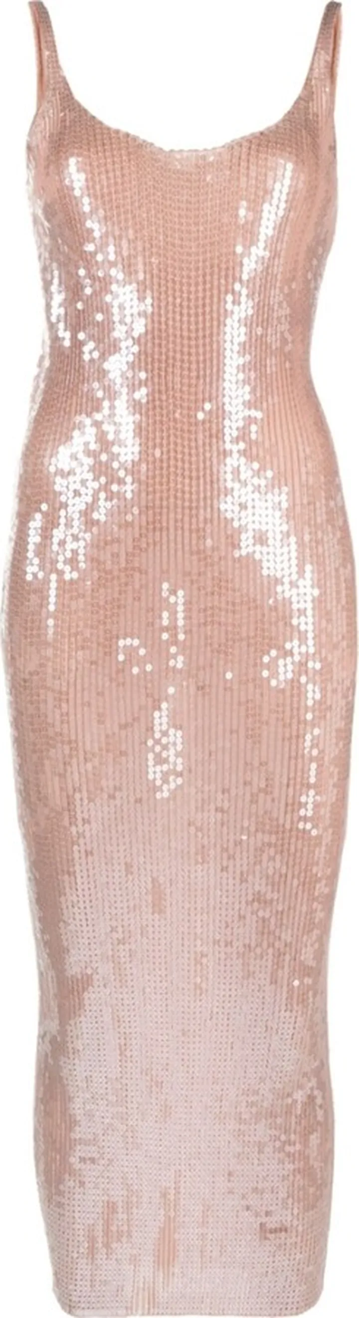 Sequin-Embellished Midi Dress