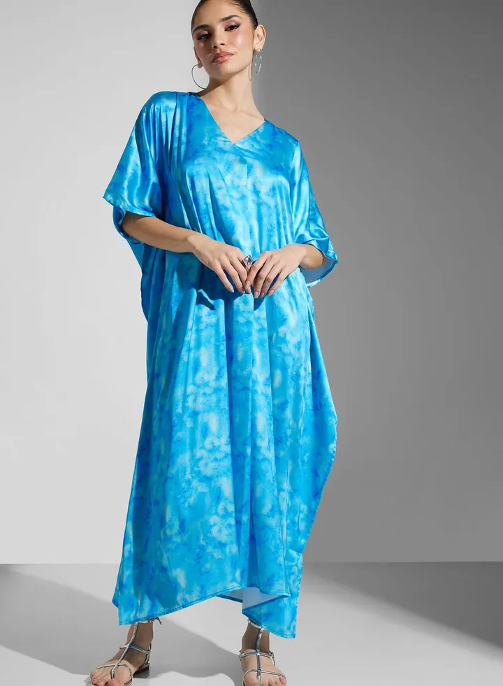 Cape Sleeve V-Neck Kaftan