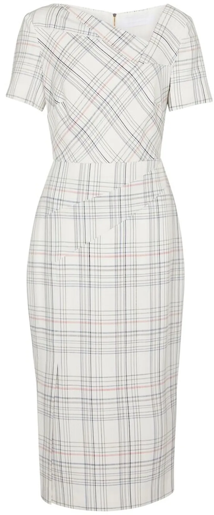 Darland checked midi dress