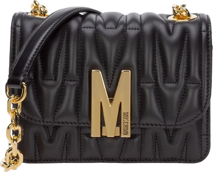 Moschino Logo Plaque Shoulder Bag
