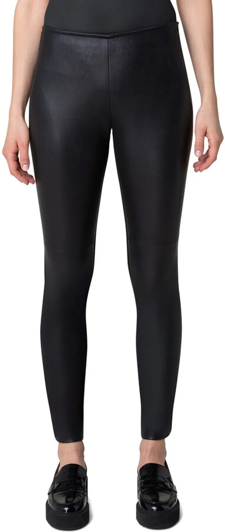 Fancy Lambskin Leather & Jersey Pants