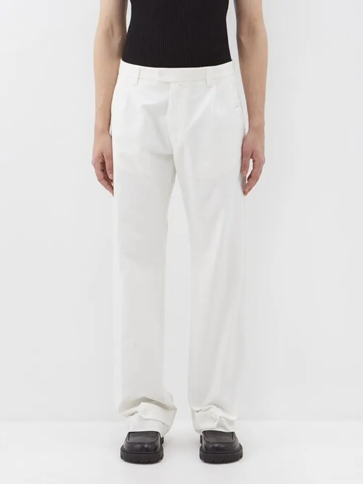 Wide-leg Cotton Trousers