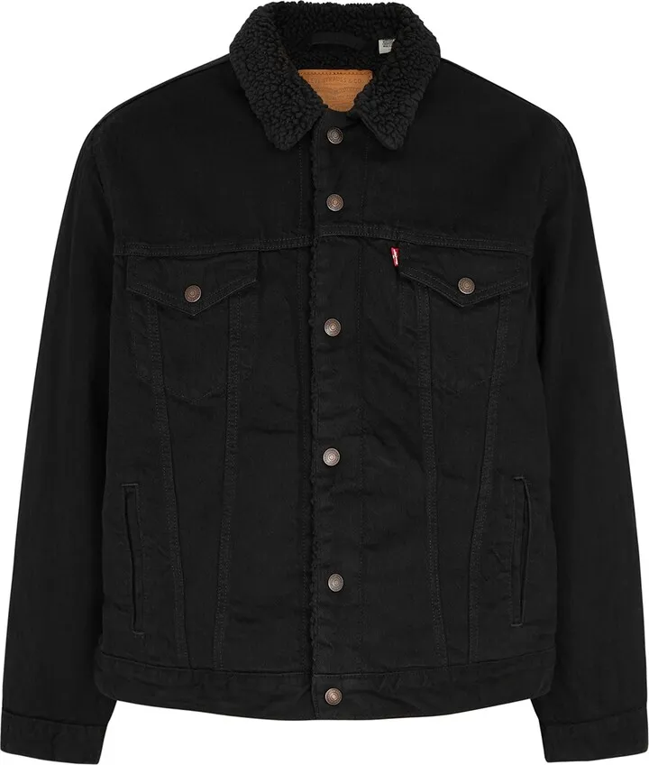 Levi's Faux Shearling-trimmed Denim Trucker Jacket