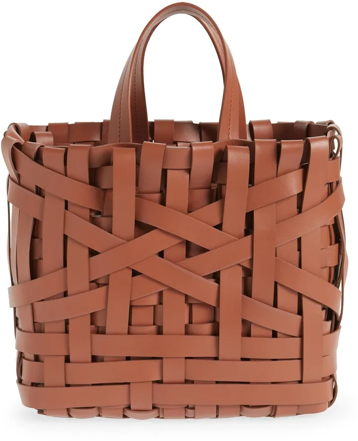 Medium Woven Leather Tote