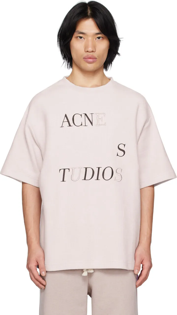 Acne Studios Purple Embroidered T-Shirt