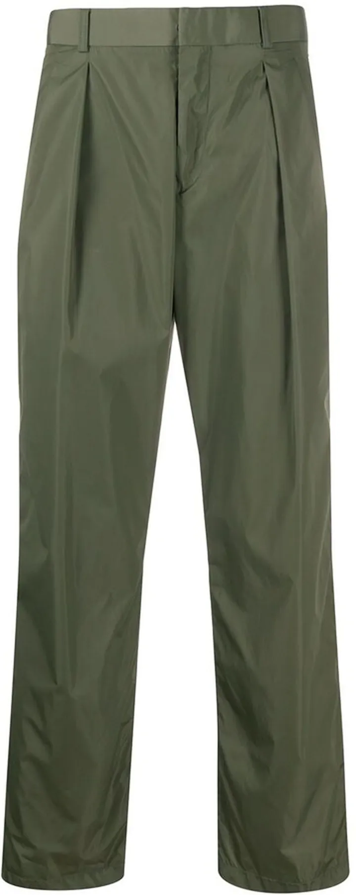 High-Waisted Straight-Leg Trousers