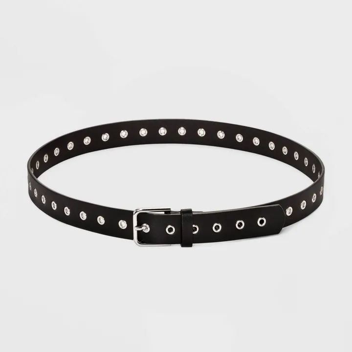 Women's Plus Size Grommet Belt - Ava & Viv™ Black 4X