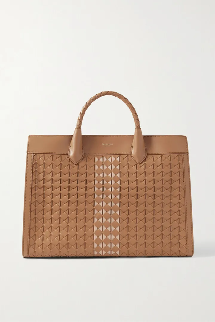 Serapian - Lorelei Woven Leather Tote - Brown