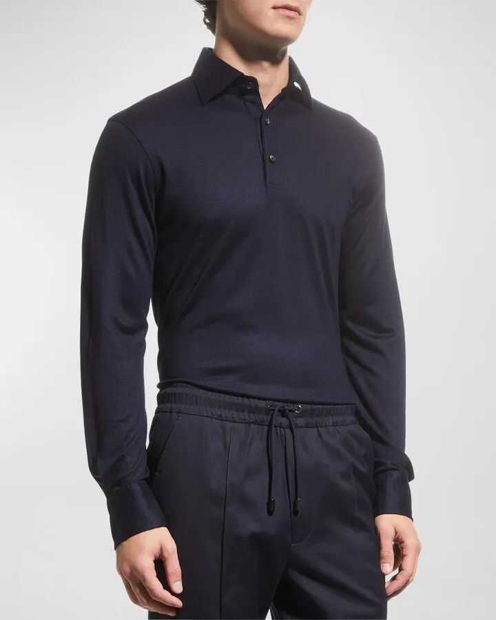 Men's Wool Evening Polo Shirt