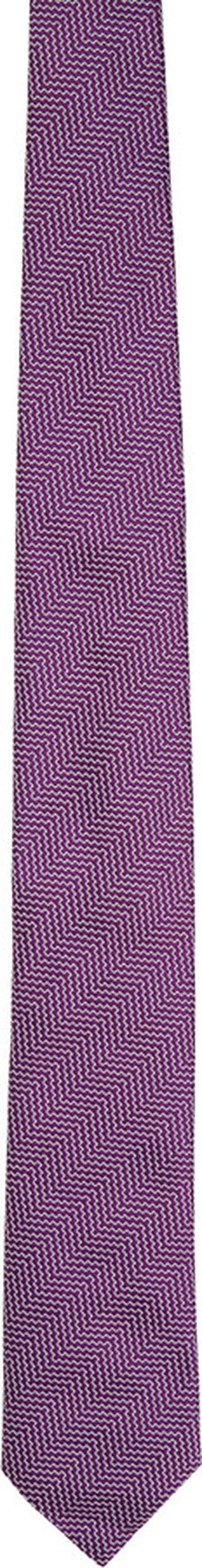 ZEGNA Purple Jacquard Tie