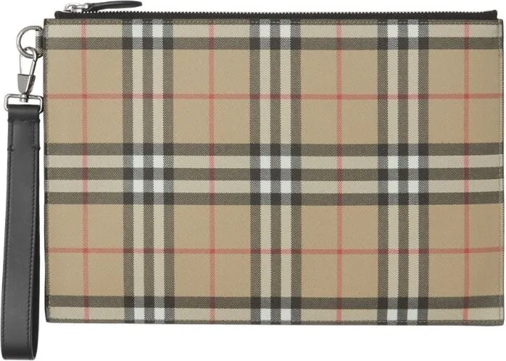 Burberry E-Canvas Vintage Check Pouch