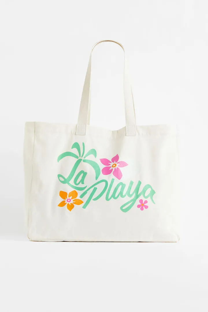 Printed Canvas Shopper