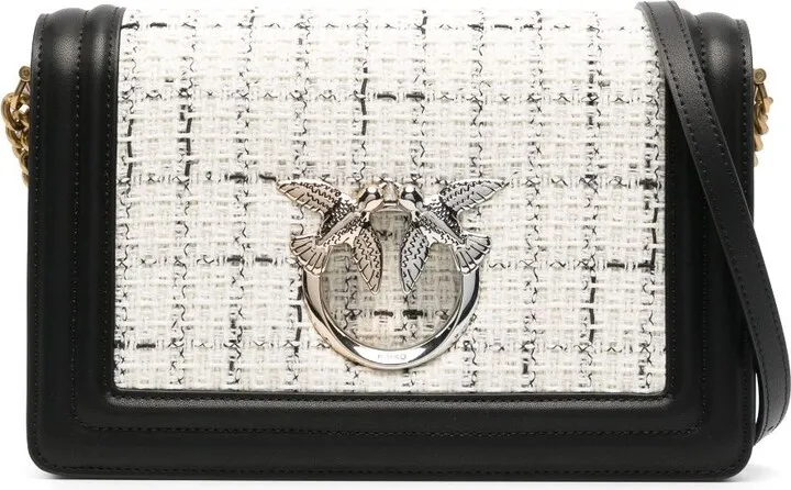 Love Birds tweed crossbody bag