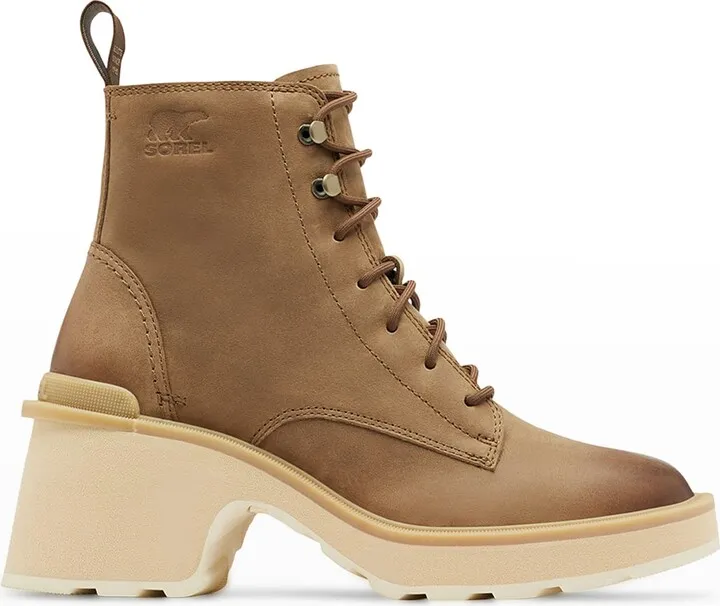 Hi-Line Leather Lace-Up Boots