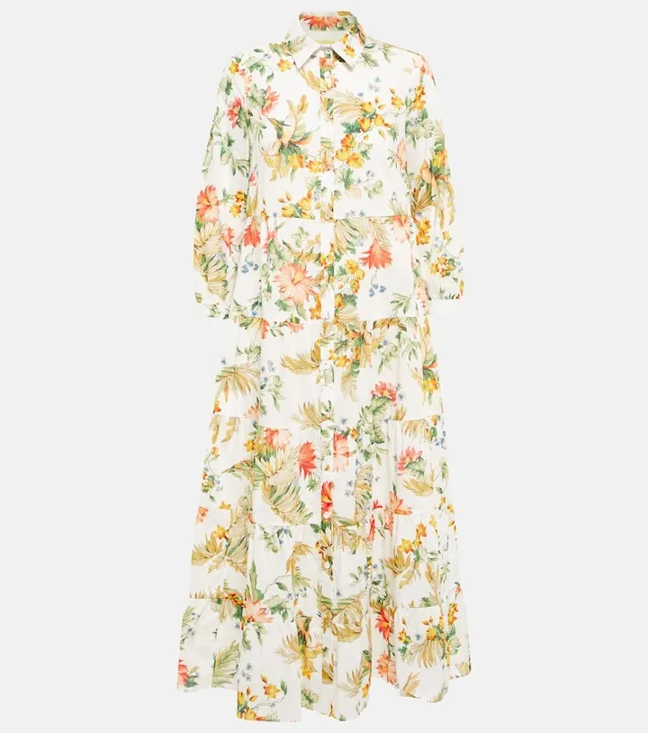 Patmos floral cotton shirt dress