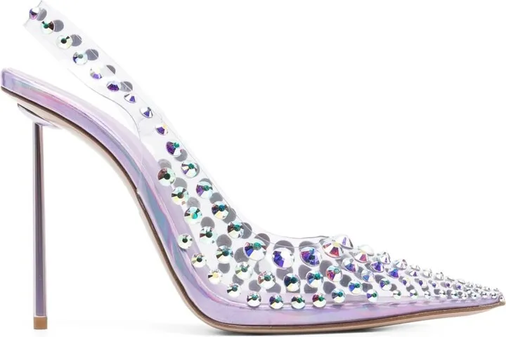Decollete 130mm crystal-embellished pumps