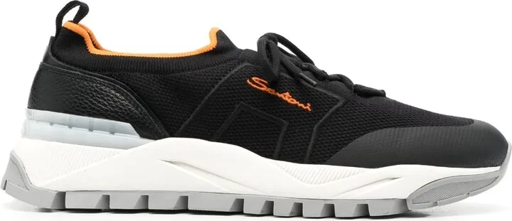 Logo-Embroidery Low-Top Sneakers
