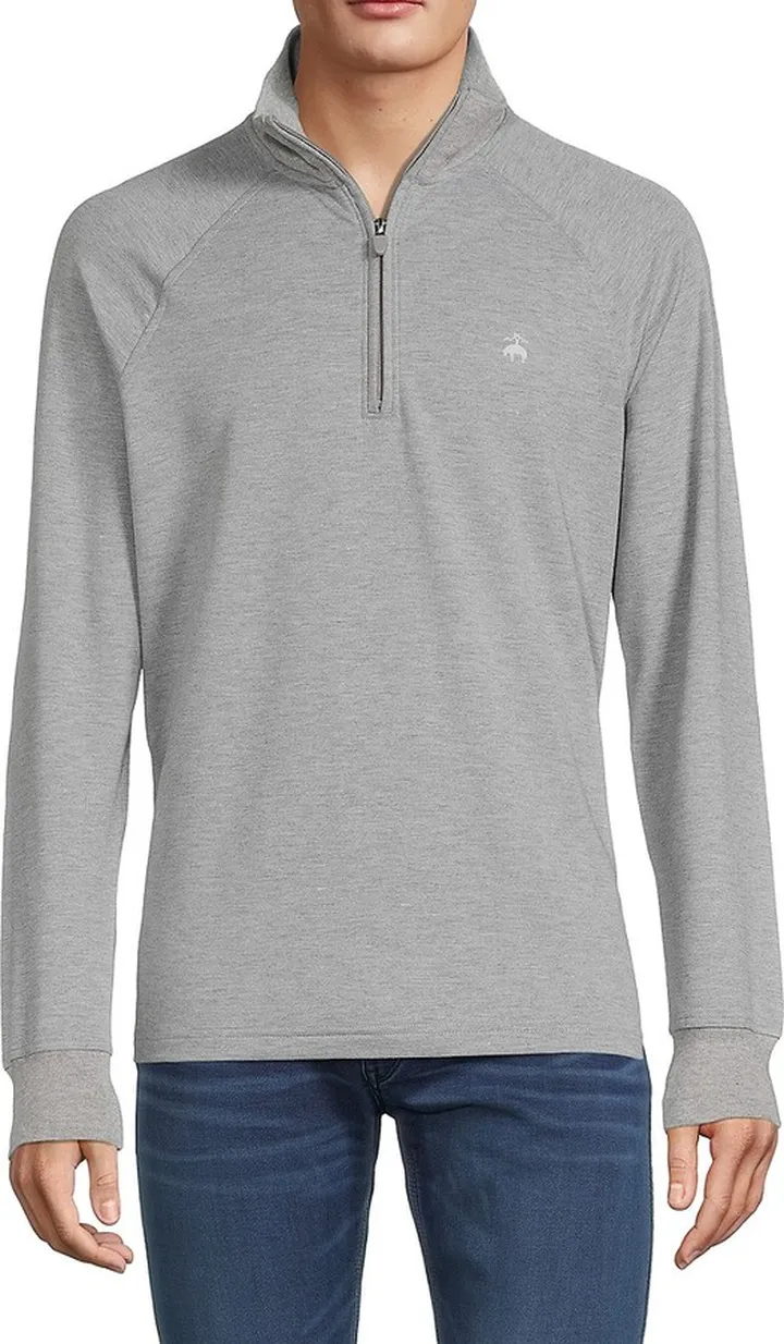 Mock Neck Half Zip Golf Sweater