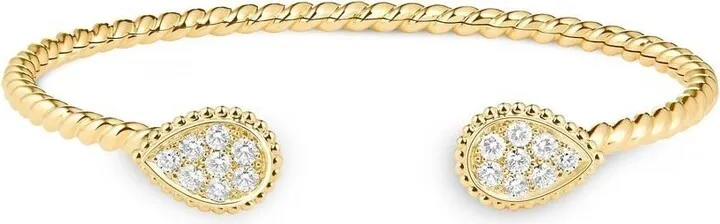 18kt yellow gold Serpent Boheme 2 S motifs WG diamond cuff