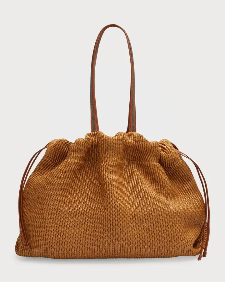 Large Monili Raffia Tote Bag
