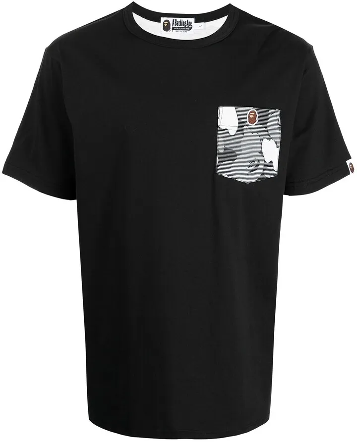 shark camouflage-print cotton T-shirt